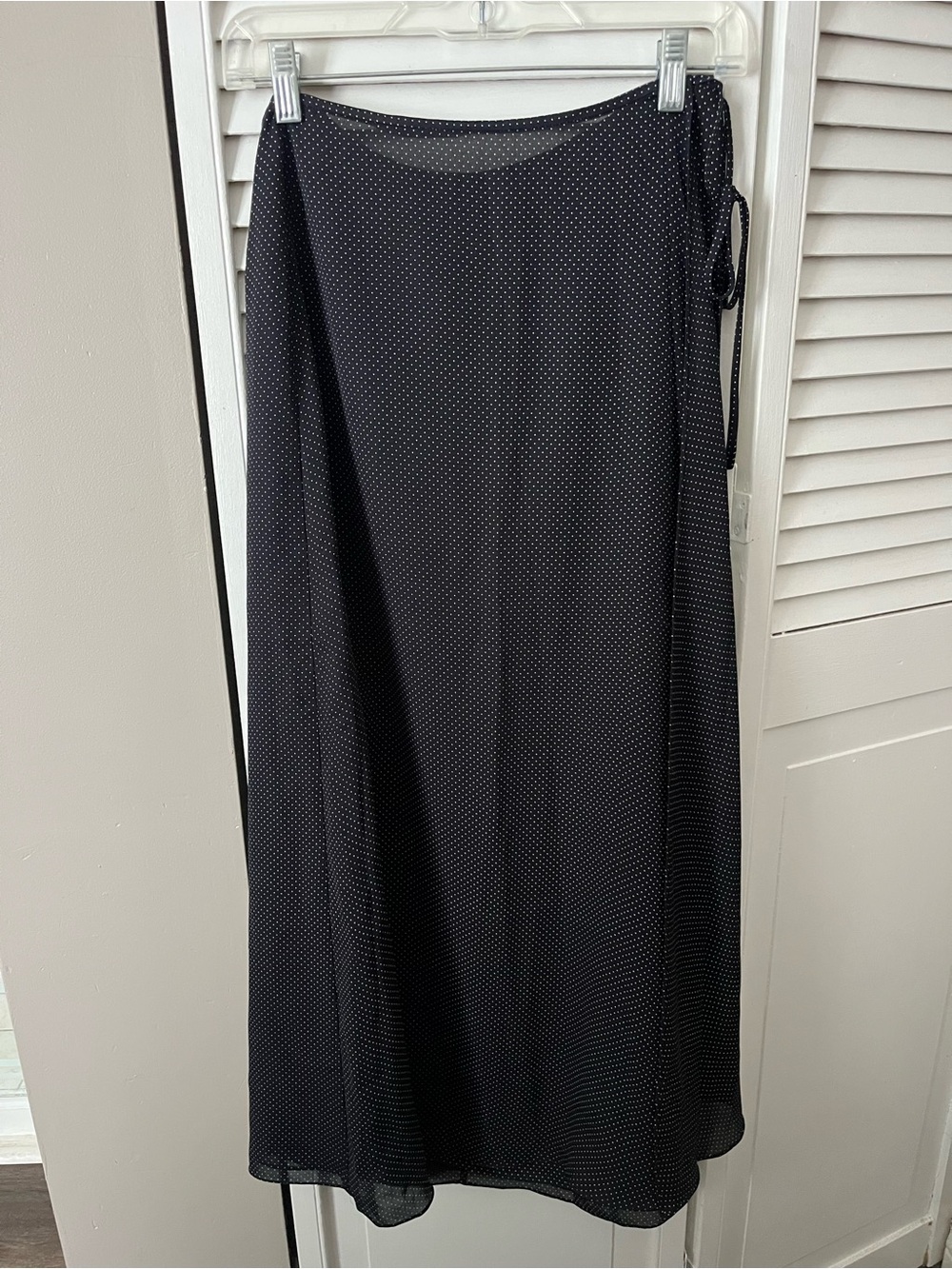Emanuel Ungaro Liberte Designer Y2k Polka Dot Wrap Maxi Skirt Size 6/40
